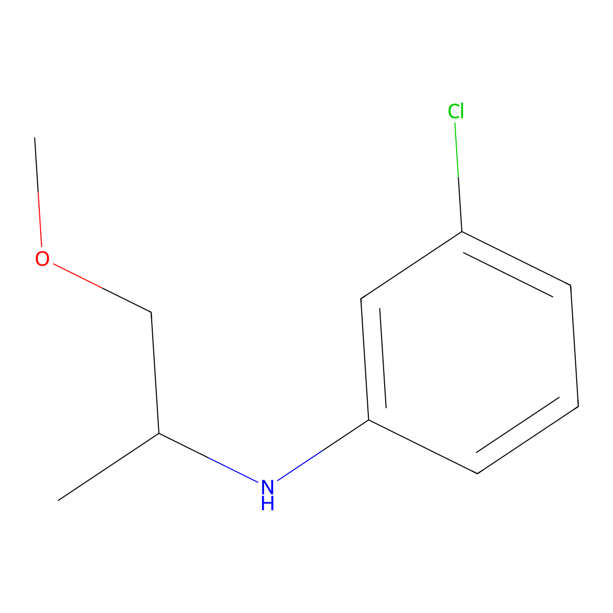 3-chloro-N-(1-methoxypropan-2-yl)aniline molecular structure, CAS 1248352-58-0