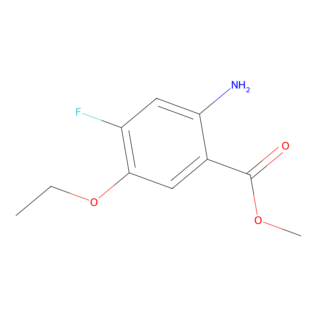 Methyl 2-amino-5-ethoxy-4-fluorobenzoate molecular structure, CAS 1248353-15-2