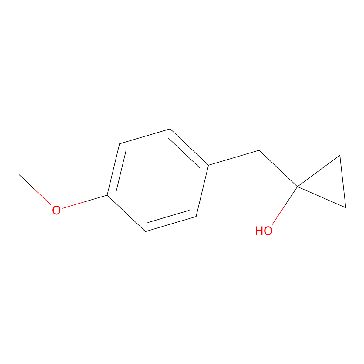 1-[(4-Methoxyphenyl)methyl]cyclopropan-1-ol molecular structure, CAS 1248354-43-9
