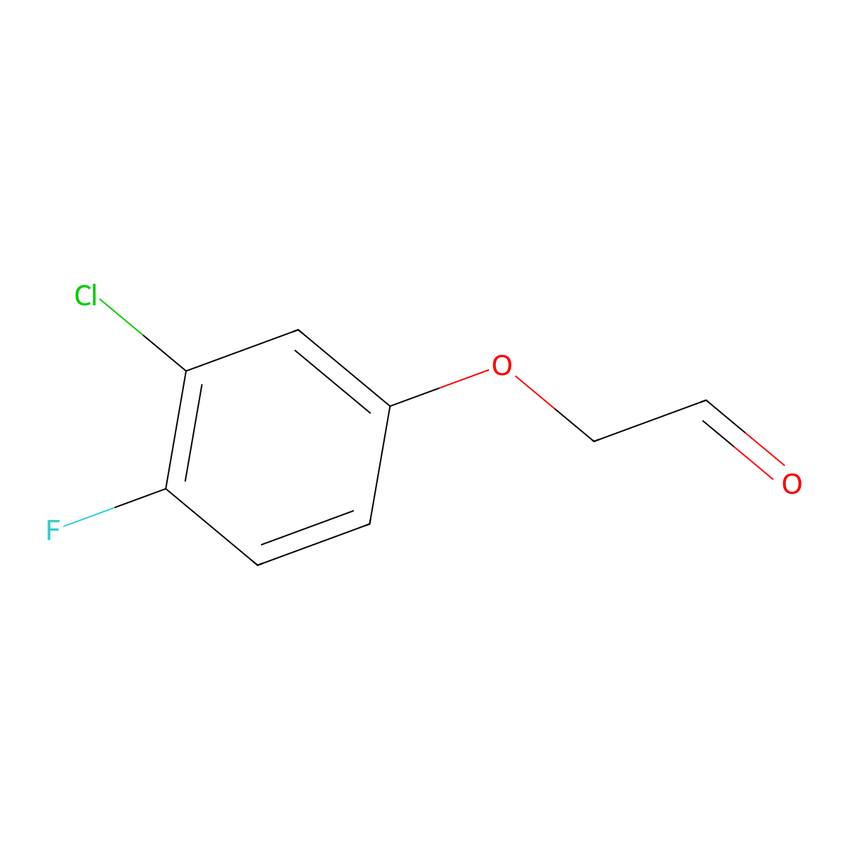 2-(3-Chloro-4-fluorophenoxy)acetaldehyde molecular structure, CAS 1248355-99-8