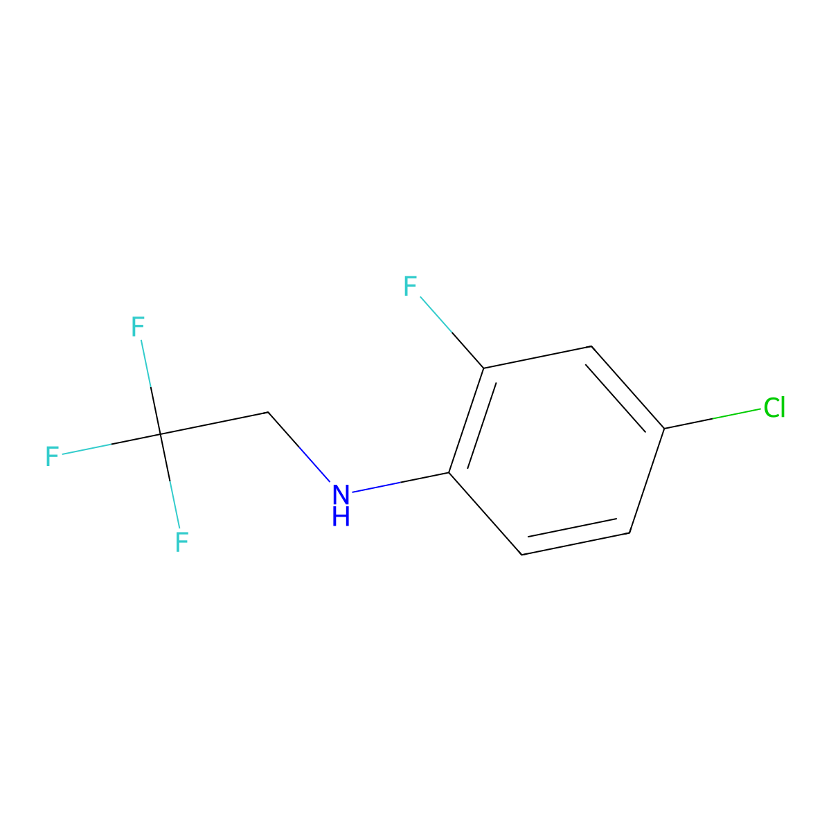 4-chloro-2-fluoro-N-(2,2,2-trifluoroethyl)aniline molecular structure, CAS 1248356-45-7