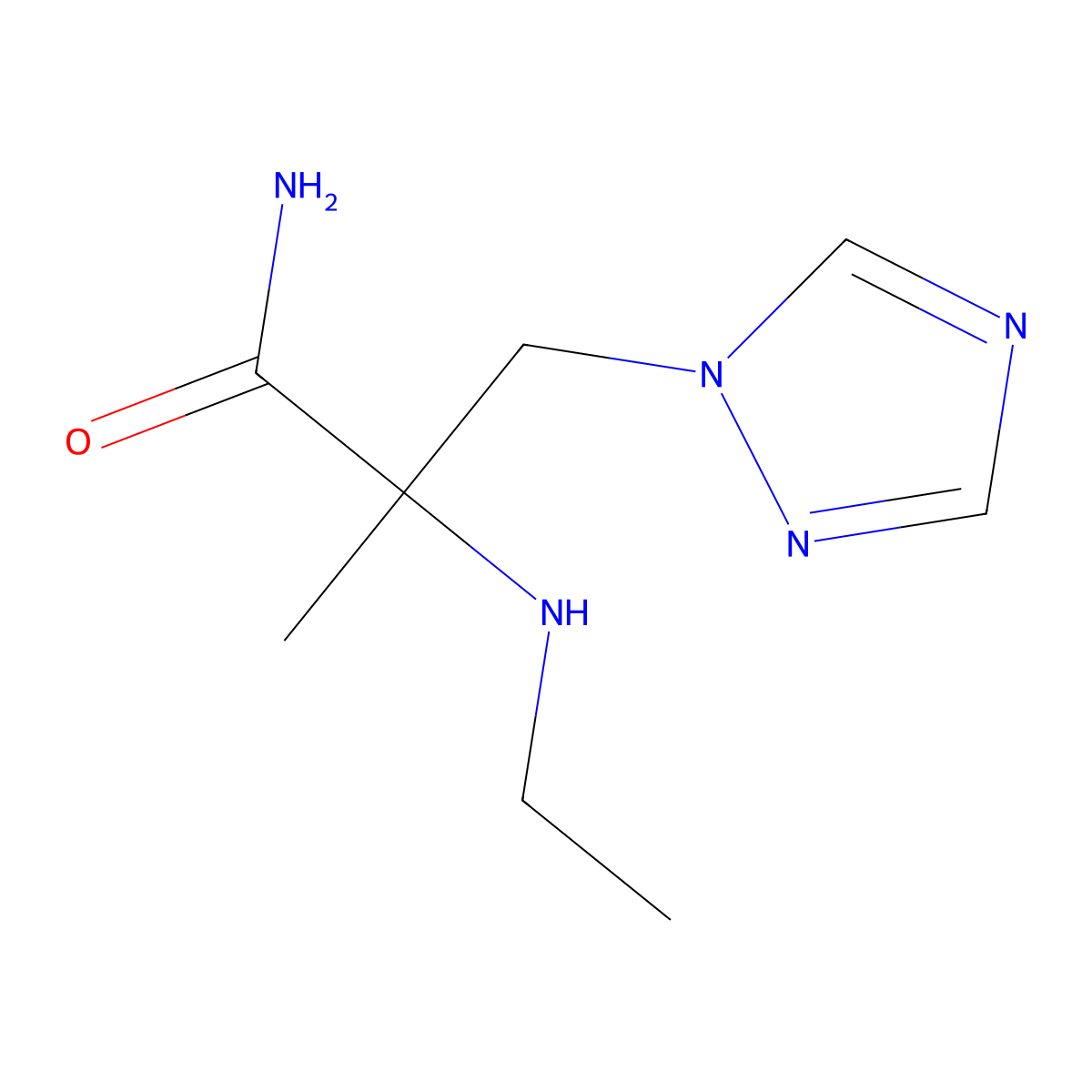 2-(Ethylamino)-2-methyl-3-(1h-1,2,4-triazol-1-yl)propanamide molecular structure, CAS 1248358-96-4