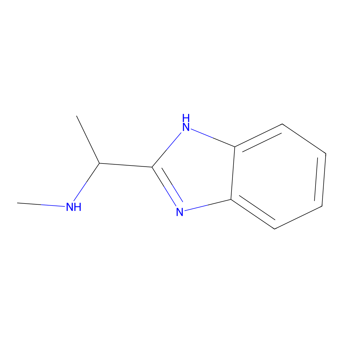[1-(1H-1,3-benzodiazol-2-yl)ethyl](methyl)amine molecular structure, CAS 1248359-70-7