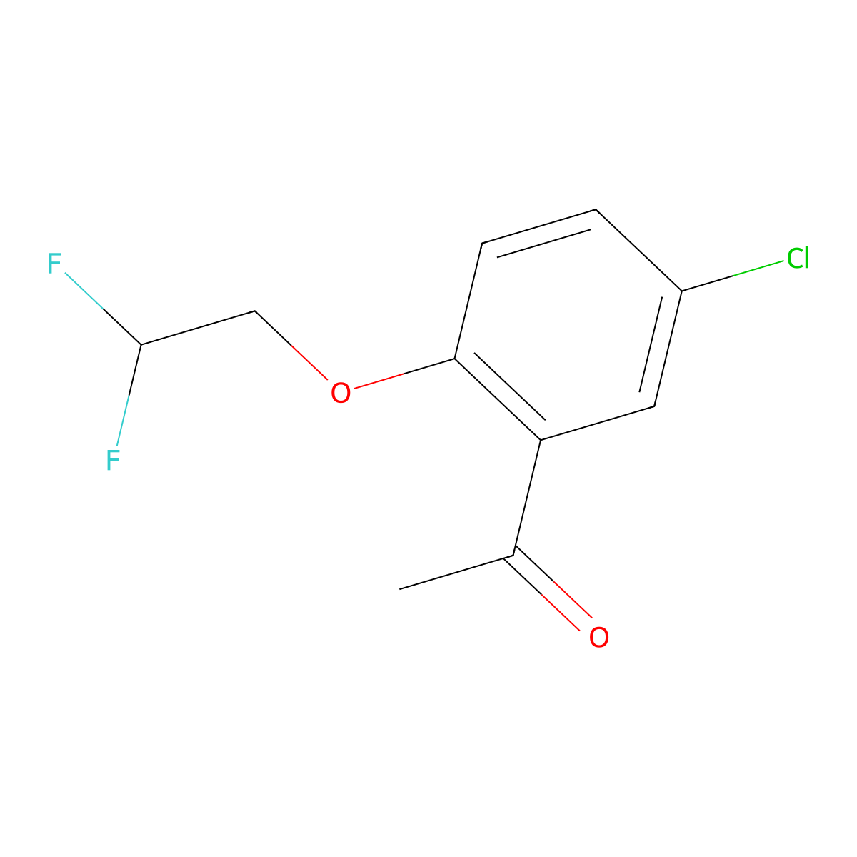 1-(5-Chloro-2-(2,2-difluoroethoxy)phenyl)ethanone molecular structure, CAS 1248361-34-3