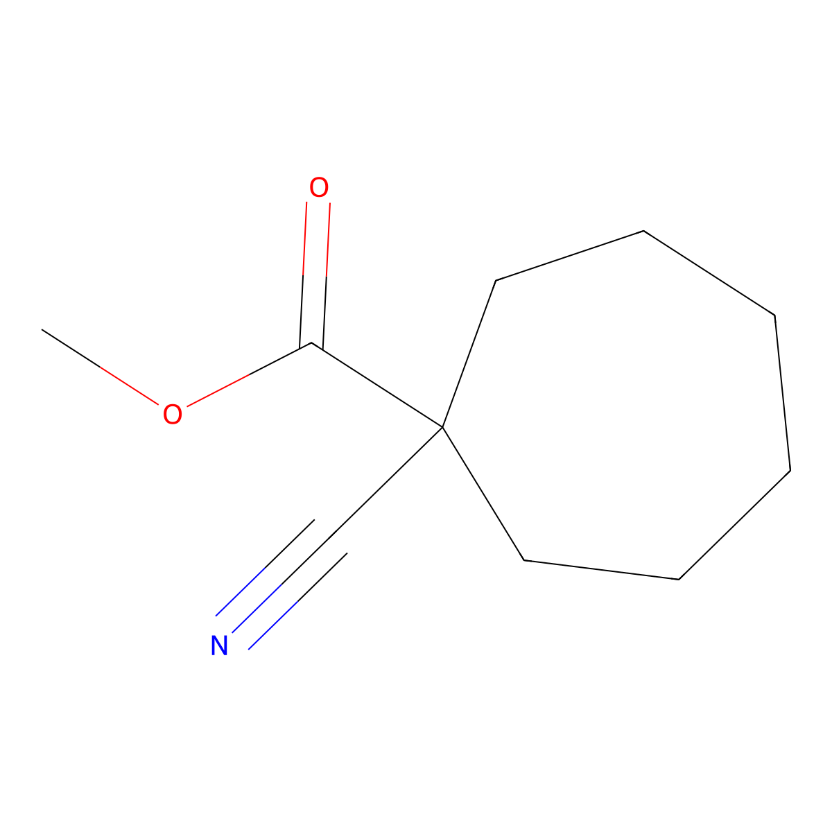 Methyl 1-cyanocycloheptane-1-carboxylate molecular structure, CAS 1248361-47-8