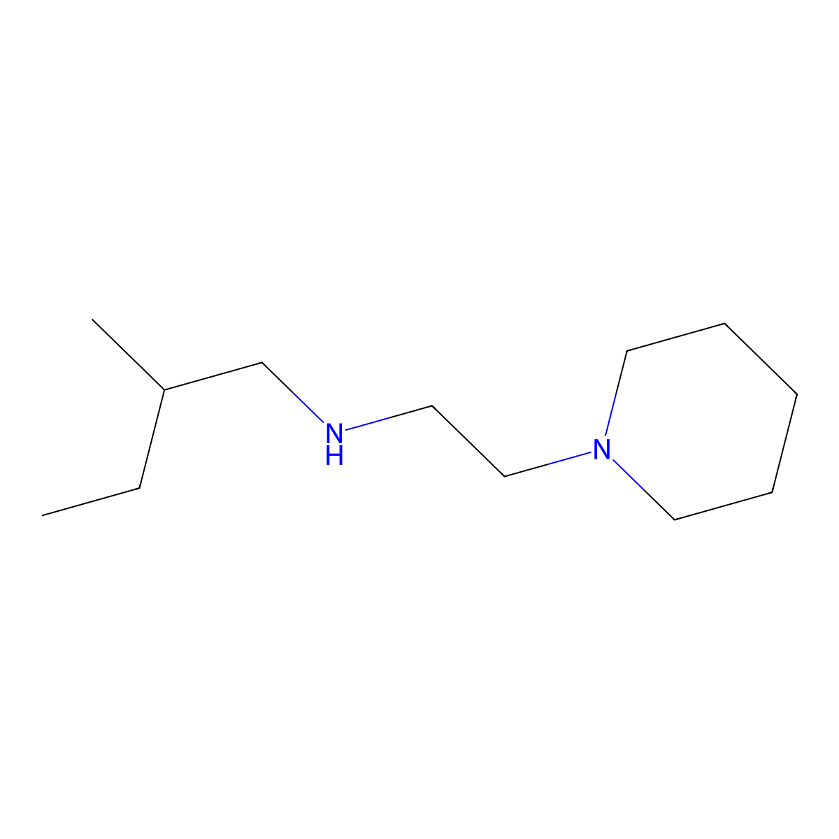 (2-Methylbutyl)[2-(piperidin-1-yl)ethyl]amine molecular structure, CAS 1248362-10-8