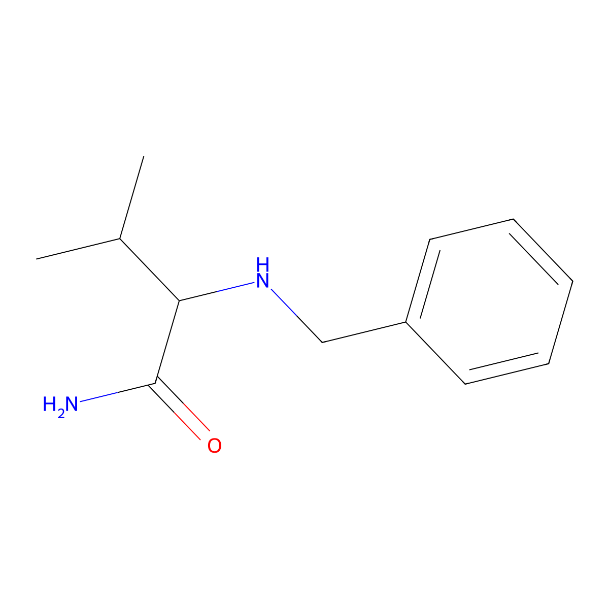 2-(Benzylamino)-3-methylbutanamide molecular structure, CAS 1248364-76-2