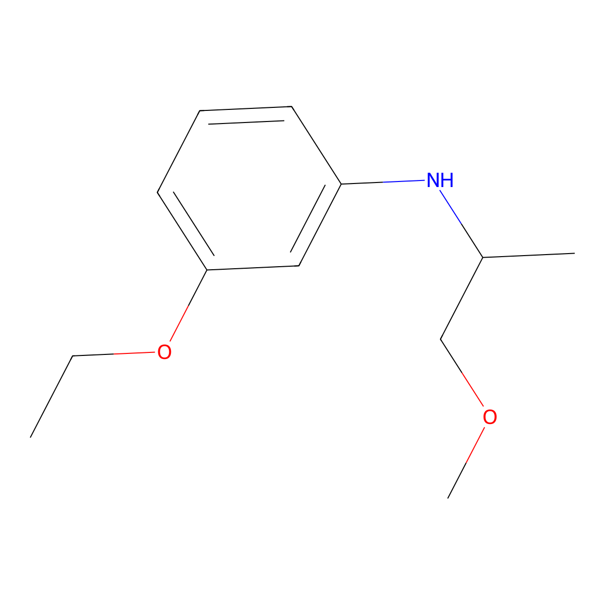 3-ethoxy-N-(1-methoxypropan-2-yl)aniline molecular structure, CAS 1248366-54-2