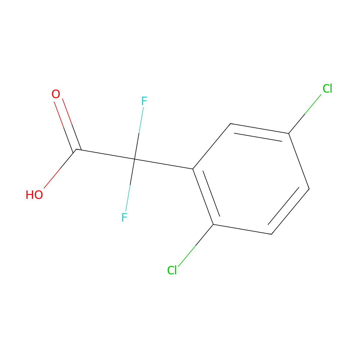 2-(2,5-Dichlorophenyl)-2,2-difluoroacetic acid molecular structure, CAS 1248366-67-7