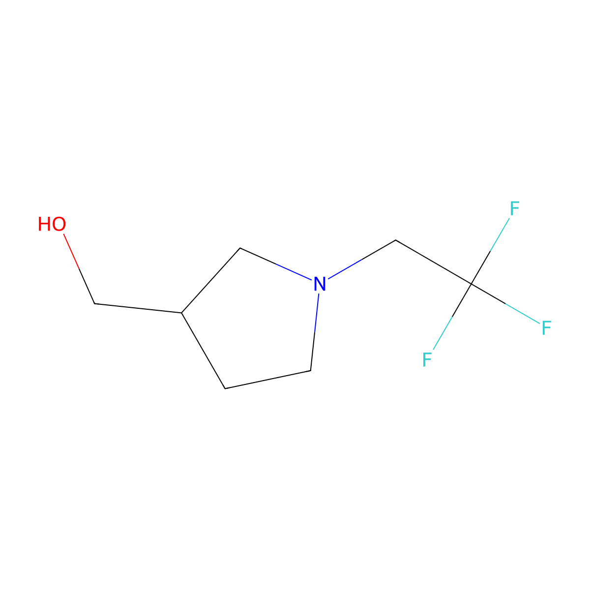[1-(2,2,2-Trifluoroethyl)pyrrolidin-3-yl]methanol molecular structure, CAS 1248367-21-6
