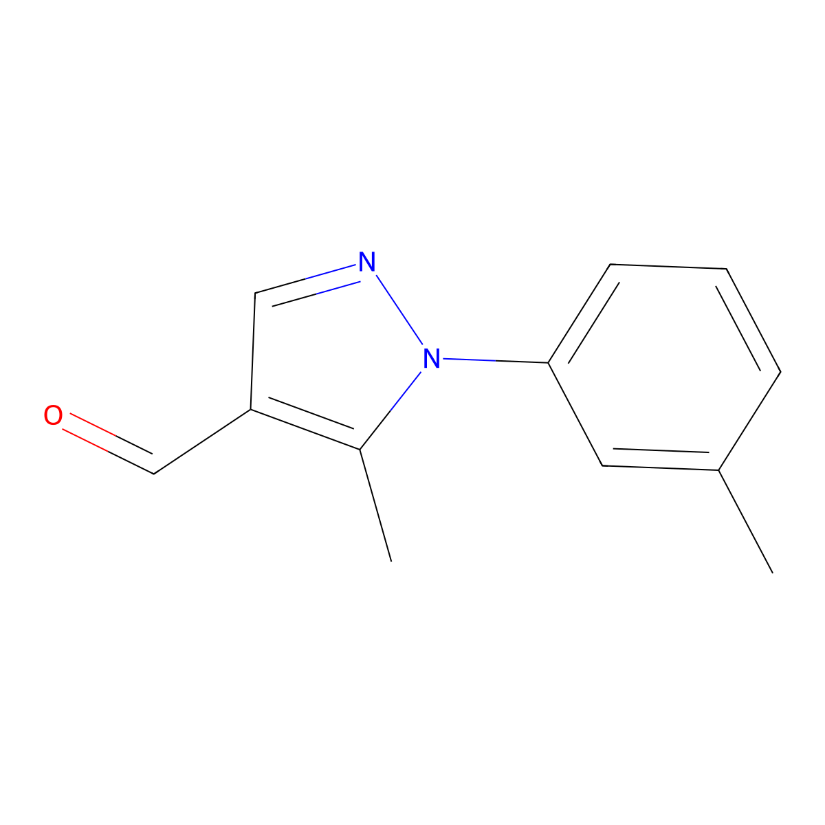 5-Methyl-1-(m-tolyl)-1H-pyrazole-4-carbaldehyde molecular structure, CAS 1248368-15-1