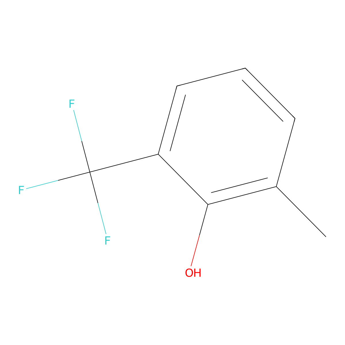 2-Methyl-6-(trifluoromethyl)phenol molecular structure, CAS 124837-37-2