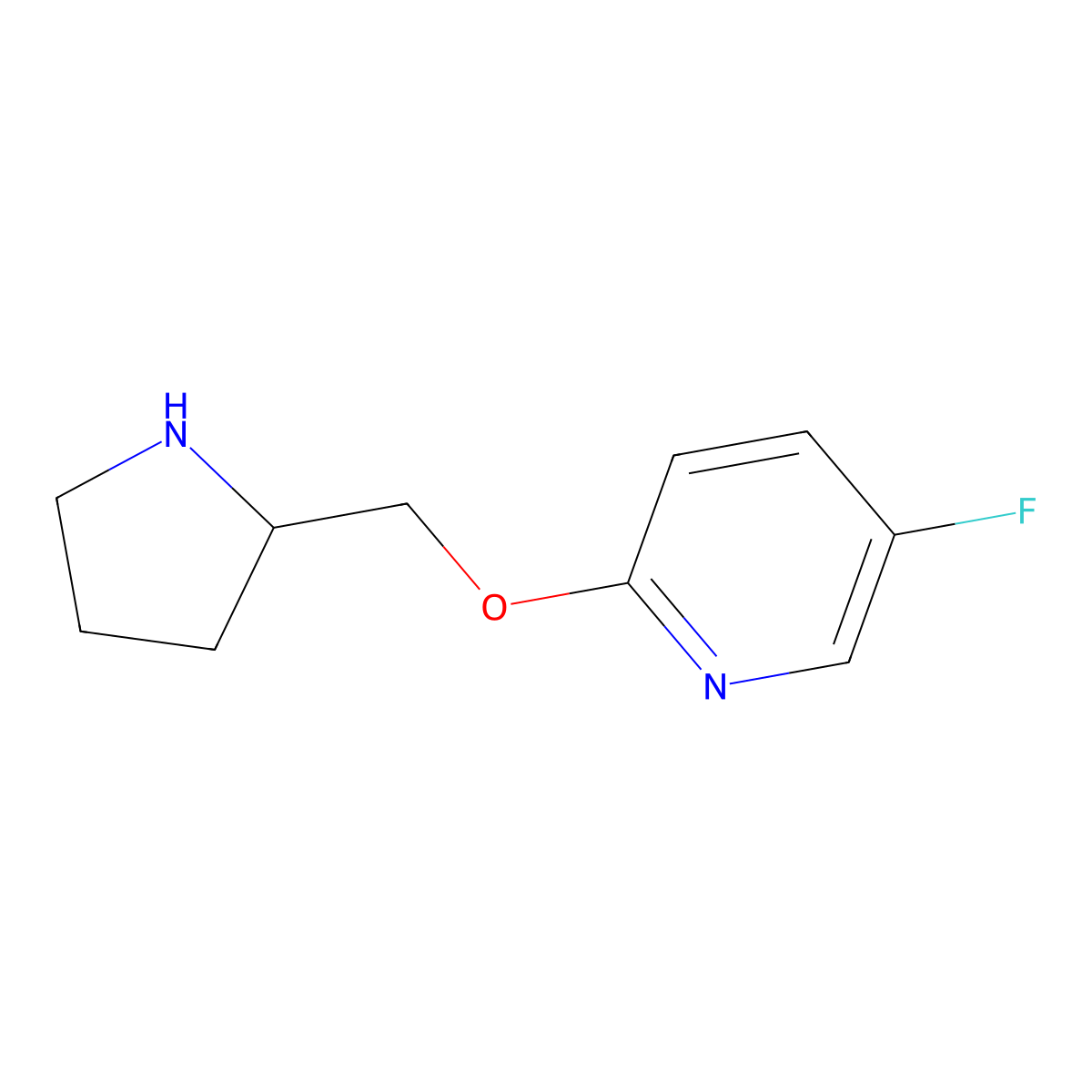 5-Fluoro-2-[(pyrrolidin-2-yl)methoxy]pyridine molecular structure, CAS 1248370-07-1