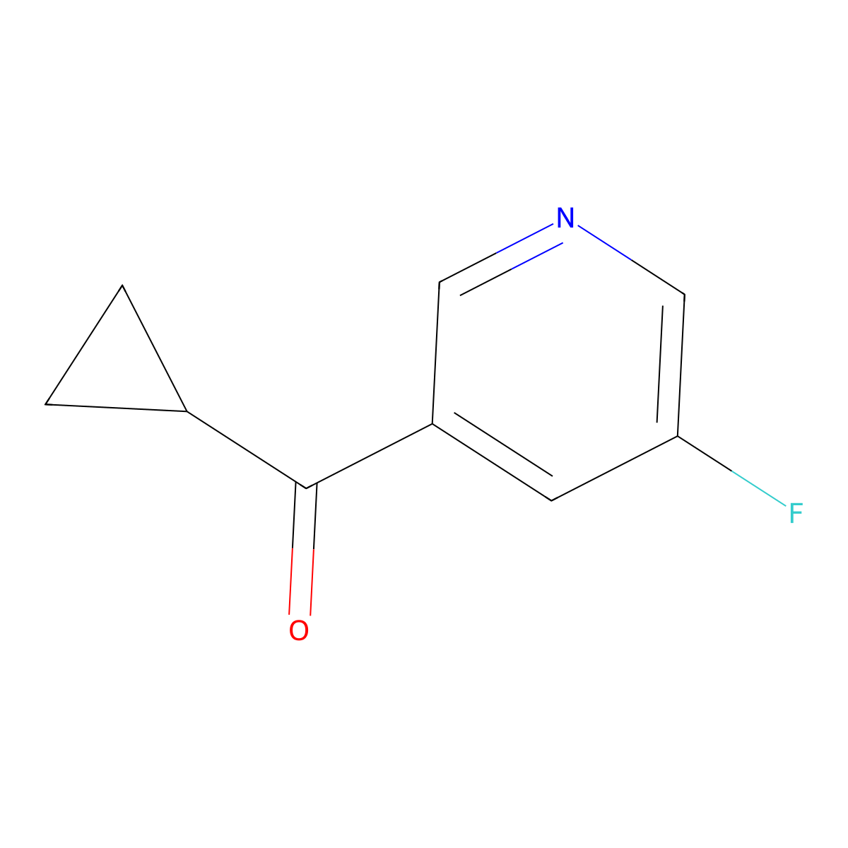 3-Cyclopropanecarbonyl-5-fluoropyridine molecular structure, CAS 1248370-09-3
