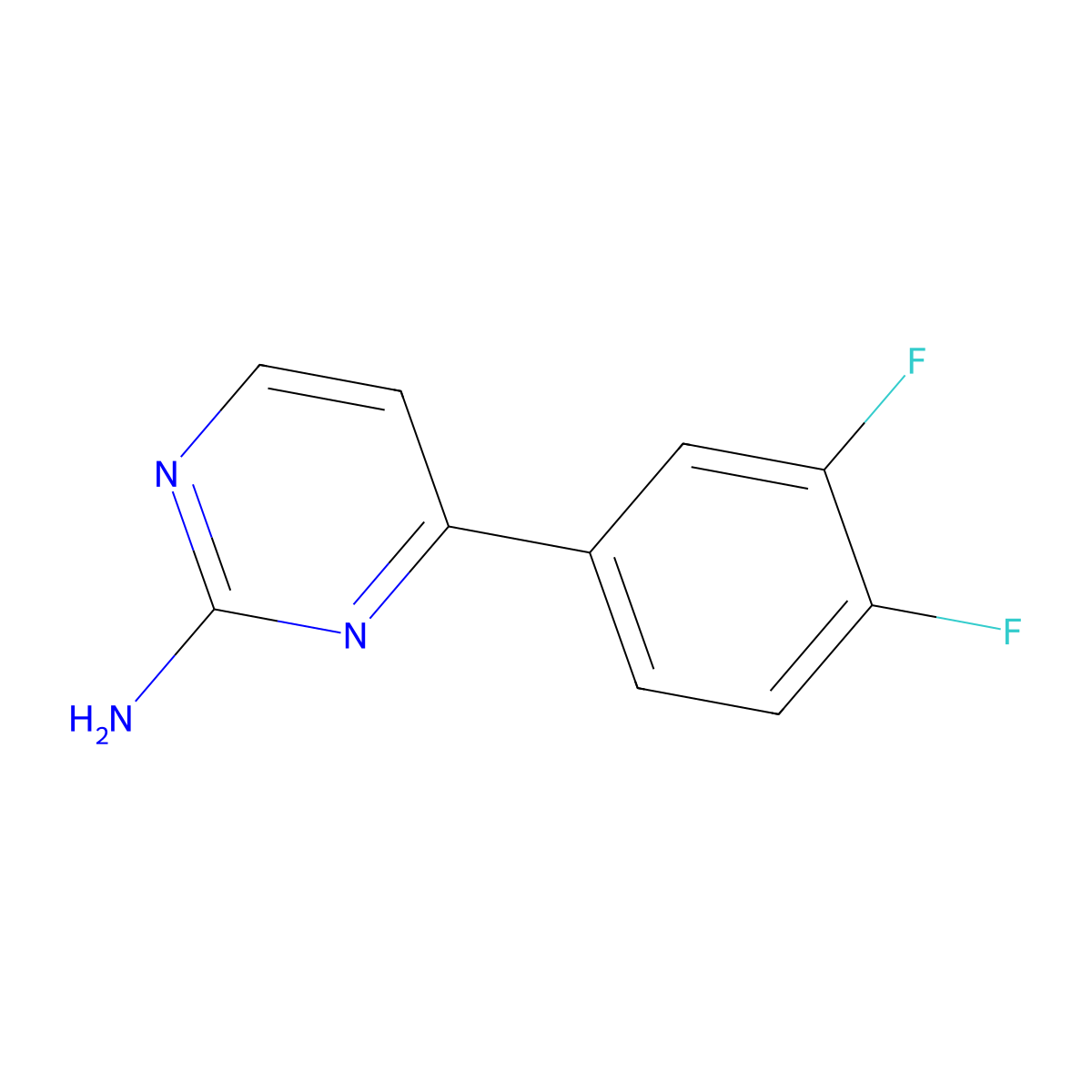 4-(3,4-Difluorophenyl)pyrimidin-2-amine molecular structure, CAS 1248370-53-7