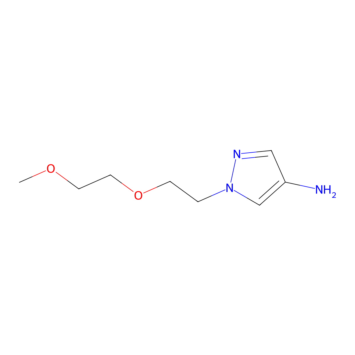 1-(2-(2-Methoxyethoxy)ethyl)-1h-pyrazol-4-amine molecular structure, CAS 1248372-14-6