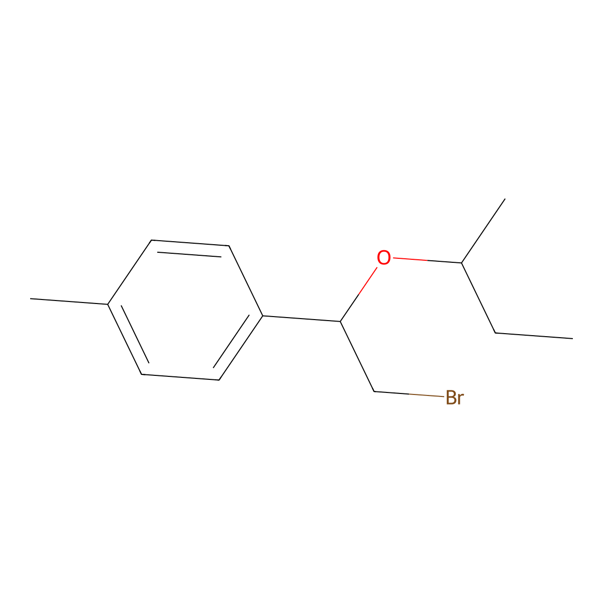 1-(2-Bromo-1-(sec-butoxy)ethyl)-4-methylbenzene molecular structure, CAS 1248373-53-6