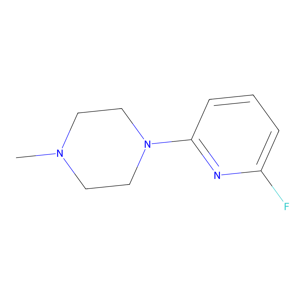 1-(6-Fluoropyridin-2-yl)-4-methylpiperazine molecular structure, CAS 1248380-56-4