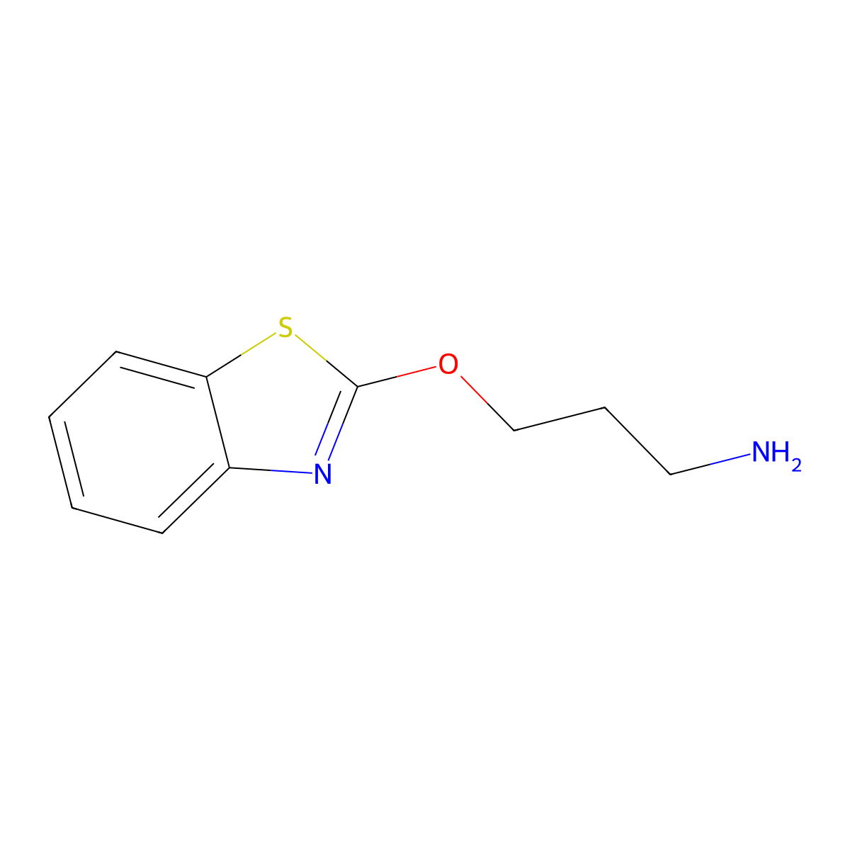 3-(Benzo[d]thiazol-2-yloxy)propan-1-amine molecular structure, CAS 1248381-19-2