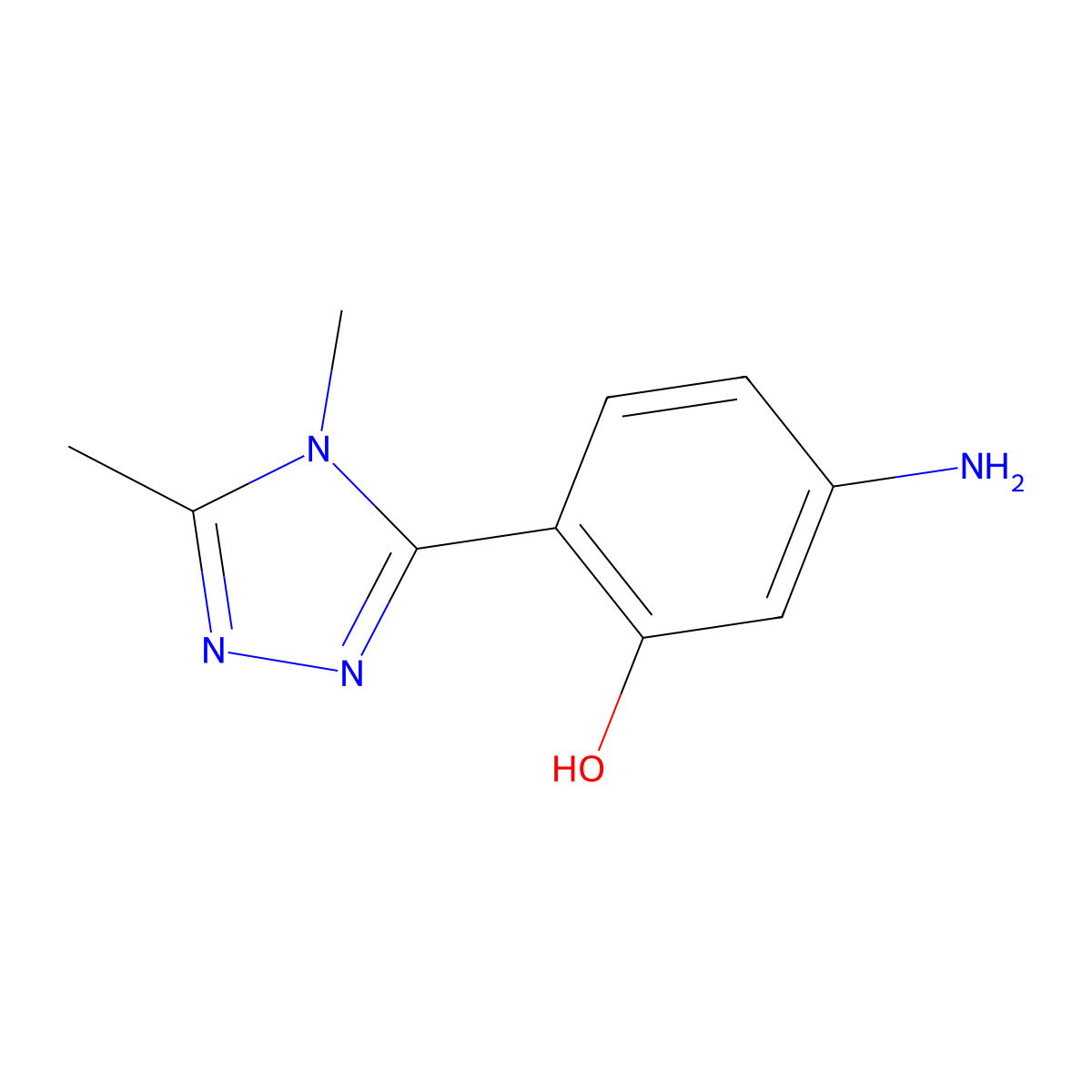 5-Amino-2-(4,5-dimethyl-4h-1,2,4-triazol-3-yl)phenol molecular structure, CAS 1248382-00-4