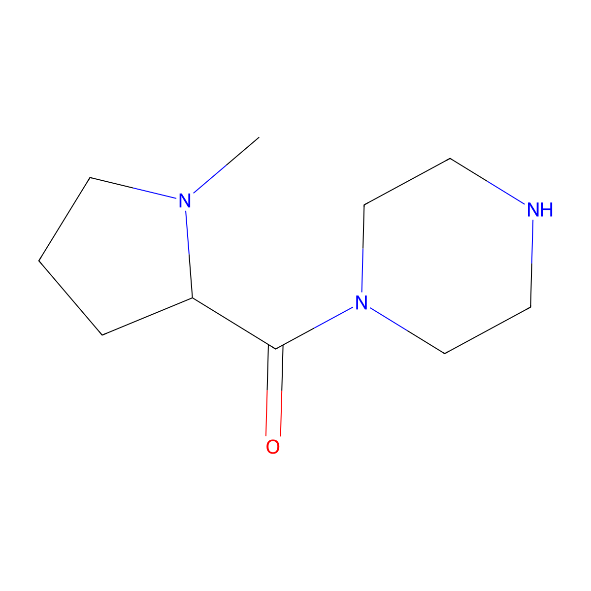 1-(1-Methylpyrrolidine-2-carbonyl)piperazine molecular structure, CAS 1248383-26-7