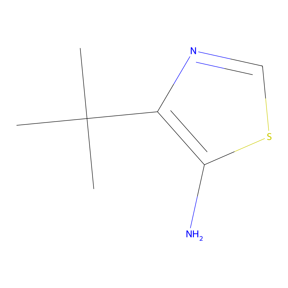 4-Tert-butyl-1,3-thiazol-5-amine molecular structure, CAS 1248385-80-9