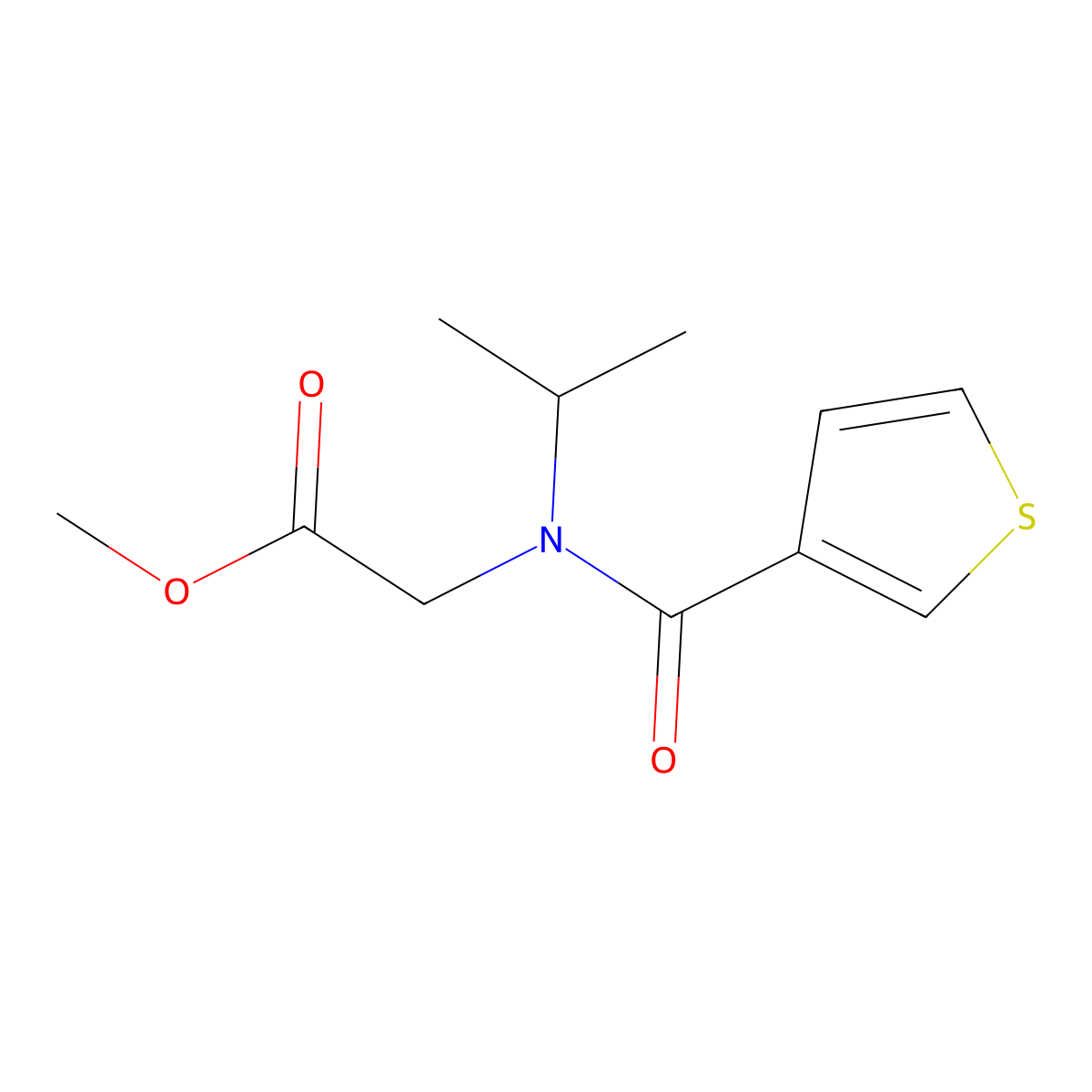 methyl N-(propan-2-yl)-N-(thiophene-3-carbonyl)glycinate molecular structure, CAS 1248386-05-1