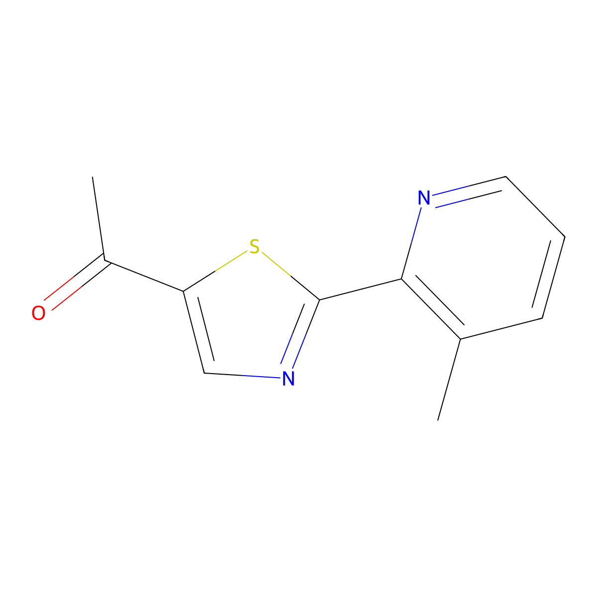 1-(2-(3-Methylpyridin-2-yl)-1,3-thiazol-5-yl)ethan-1-one molecular structure, CAS 1248387-59-8