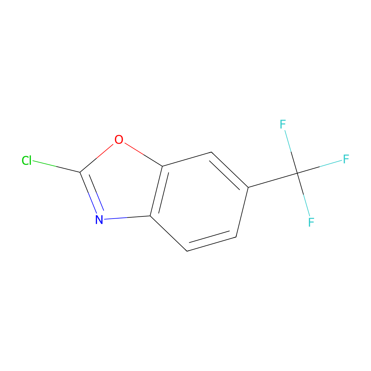 2-Chloro-6-(trifluoromethyl)-1,3-benzoxazole molecular structure, CAS 1248393-79-4