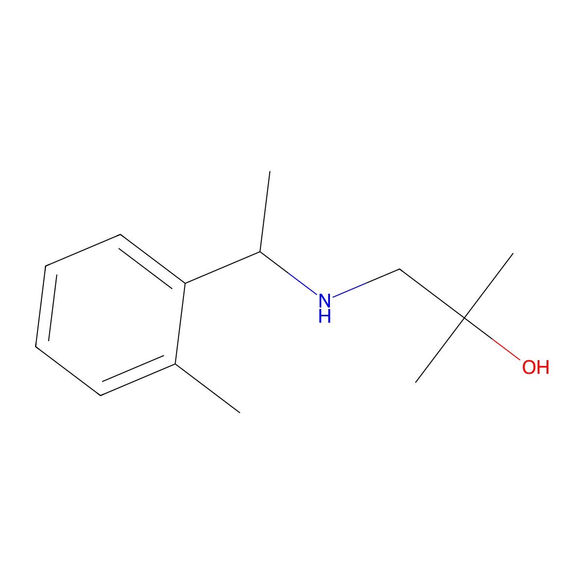 2-Methyl-1-{[1-(2-methylphenyl)ethyl]amino}propan-2-ol molecular structure, CAS 1248394-74-2