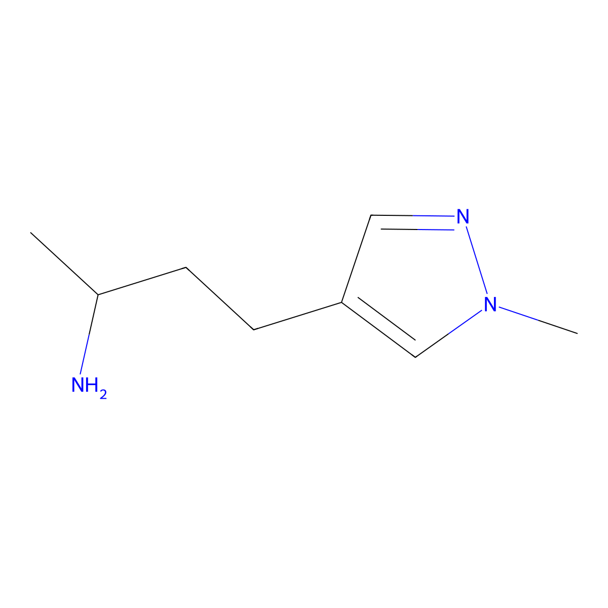 4-(1-methyl-1H-pyrazol-4-yl)butan-2-amine molecular structure, CAS 1248396-14-6