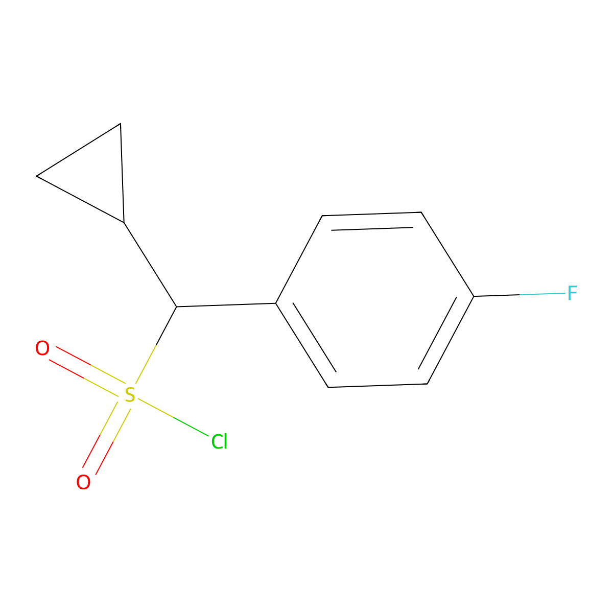 Cyclopropyl(4-fluorophenyl)methanesulfonyl chloride molecular structure, CAS 1248396-43-1