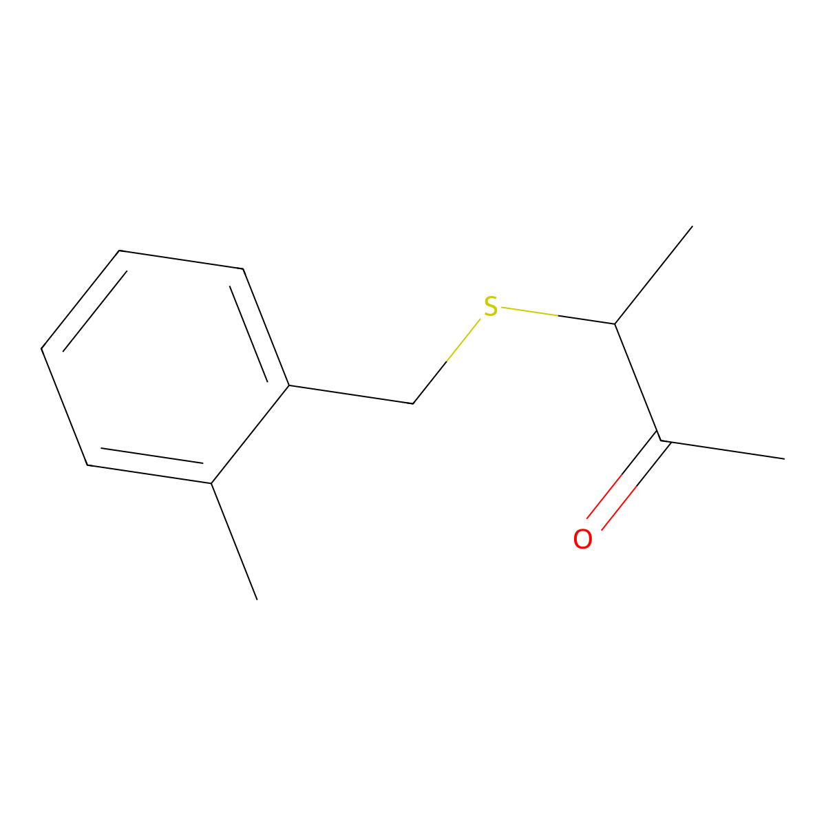 3-((2-Methylbenzyl)thio)butan-2-one molecular structure, CAS 1248397-94-5