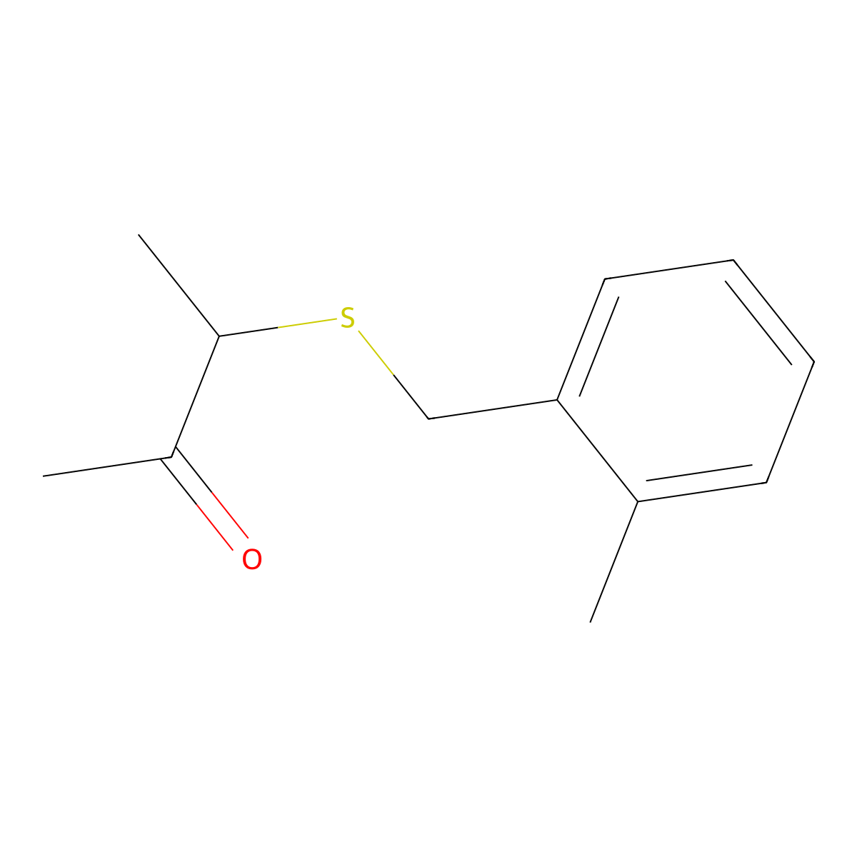 3-((2-Methylbenzyl)thio)butan-2-one molecular structure, CAS 1248397-94-5