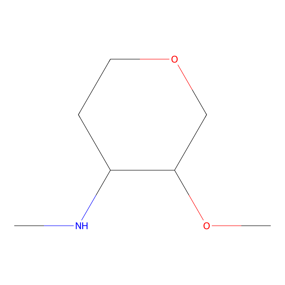 3-methoxy-N-methyloxan-4-amine molecular structure, CAS 1248398-20-0