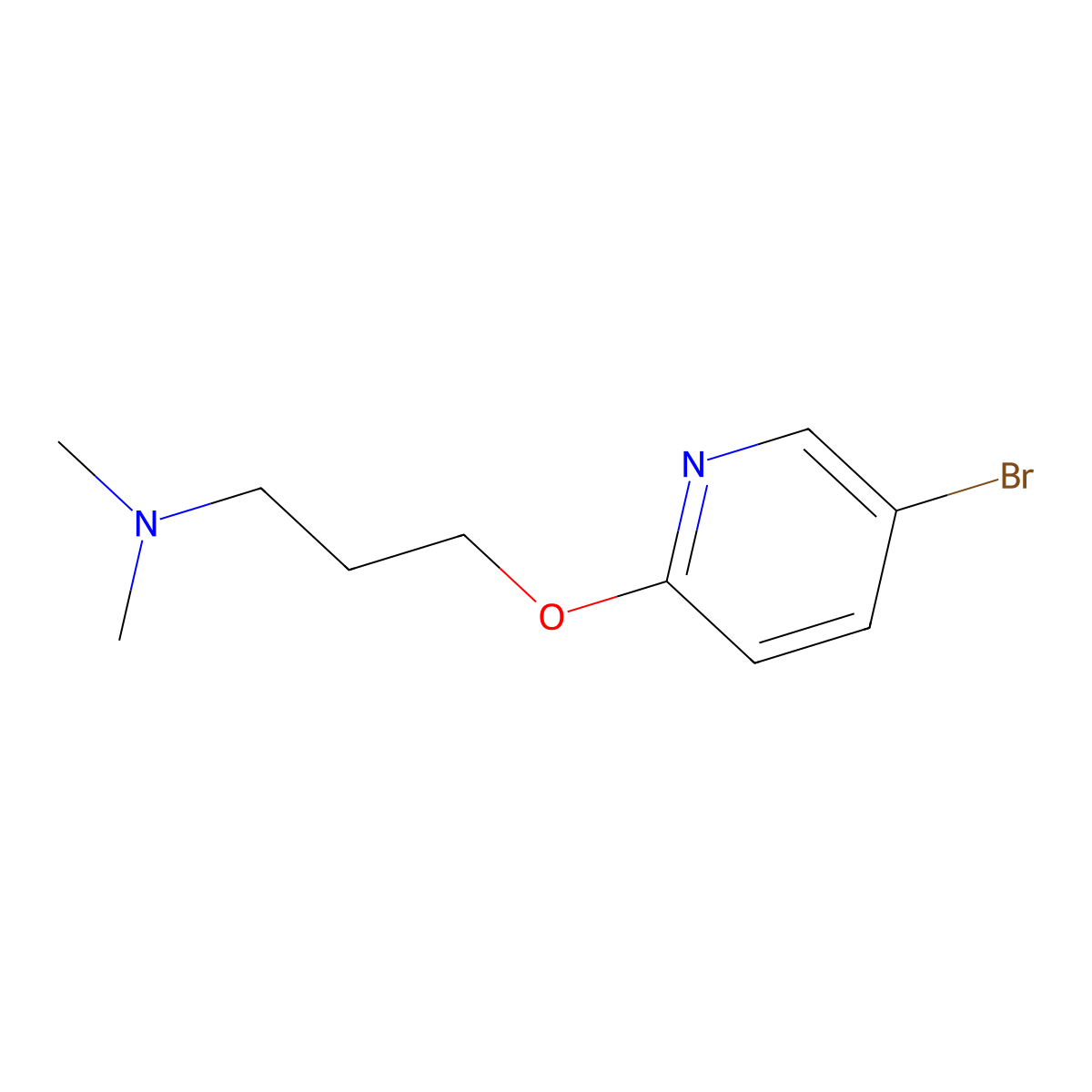 (3-((5-Bromopyridin-2-yl)oxy)propyl)dimethylamine molecular structure, CAS 1248399-37-2