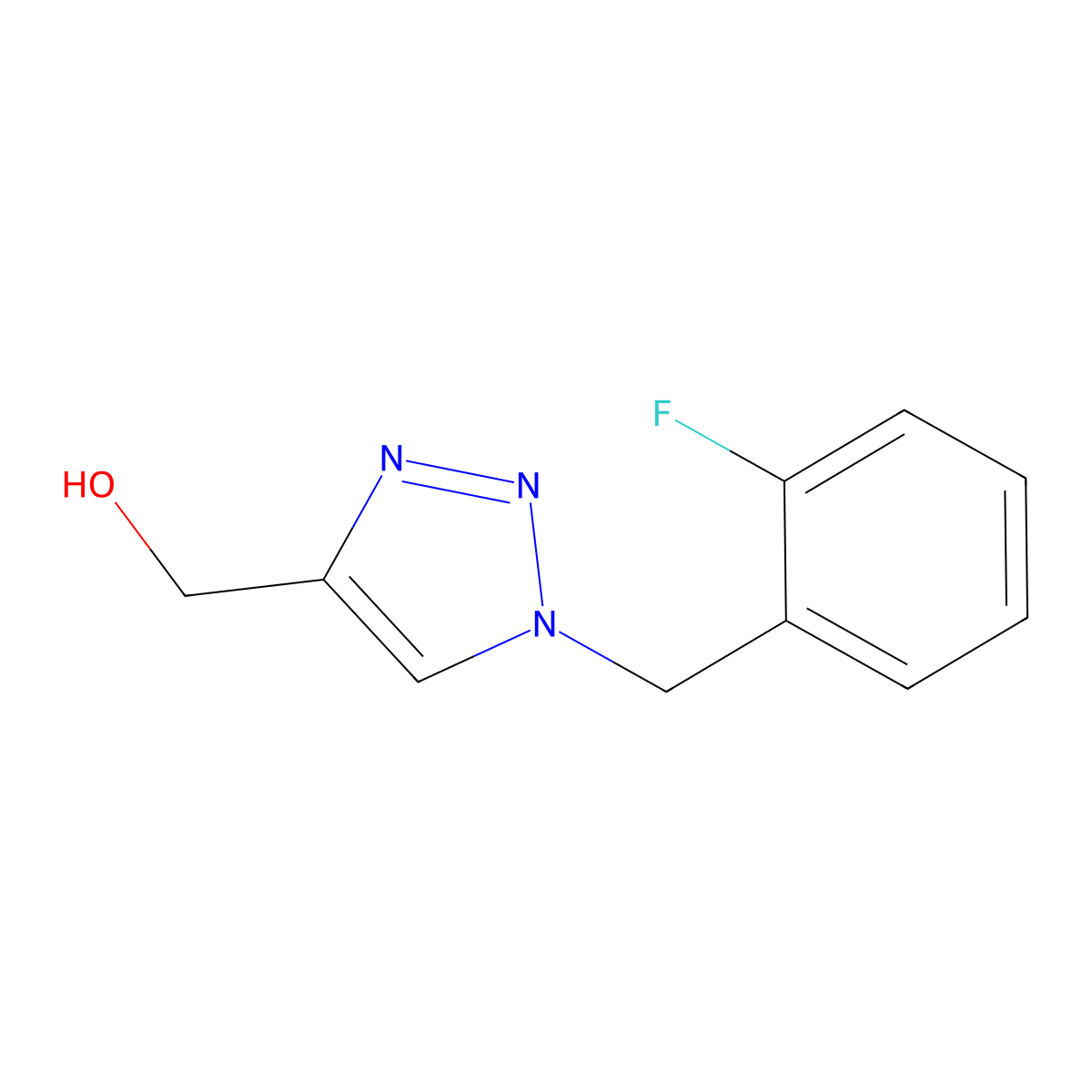 (1-(2-fluorobenzyl)-1H-1,2,3-triazol-4-yl)methanol molecular structure, CAS 1248399-78-1