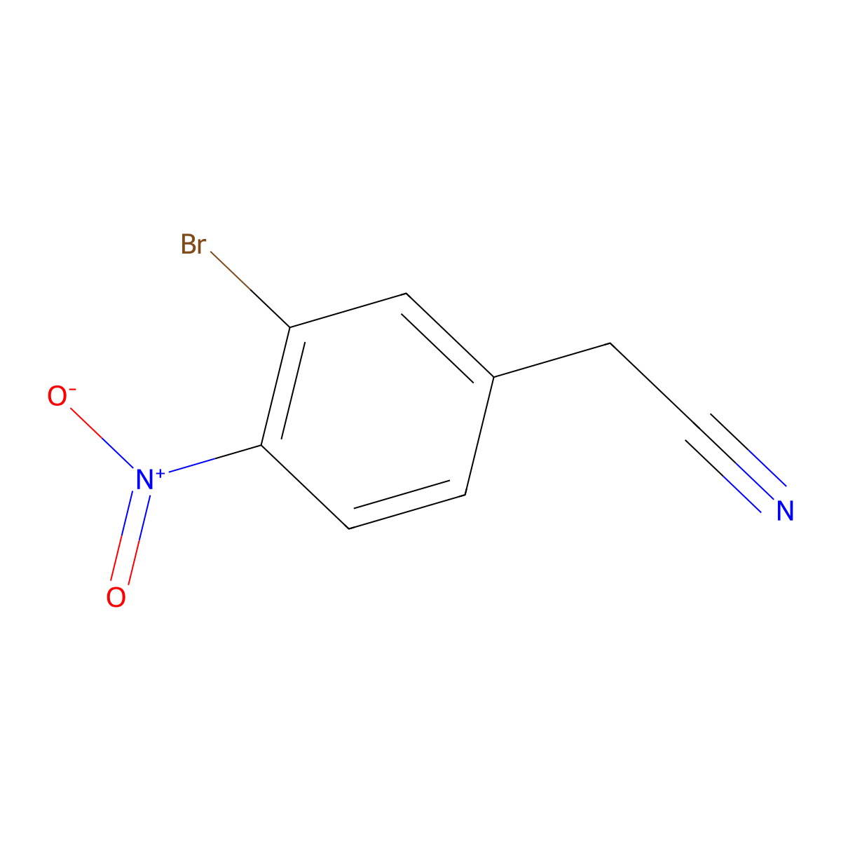2-(3-Bromo-4-nitrophenyl)acetonitrile molecular structure, CAS 124840-60-4
