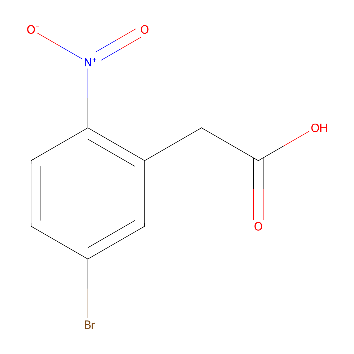 2-(5-Bromo-2-nitrophenyl)acetic acid molecular structure, CAS 124840-61-5