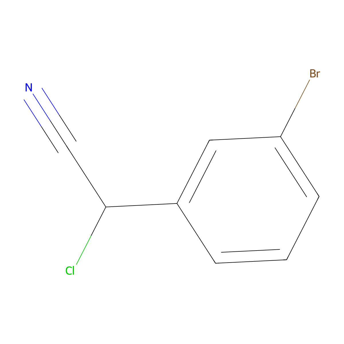 2-(3-Bromophenyl)-2-chloroacetonitrile molecular structure, CAS 1248400-58-9