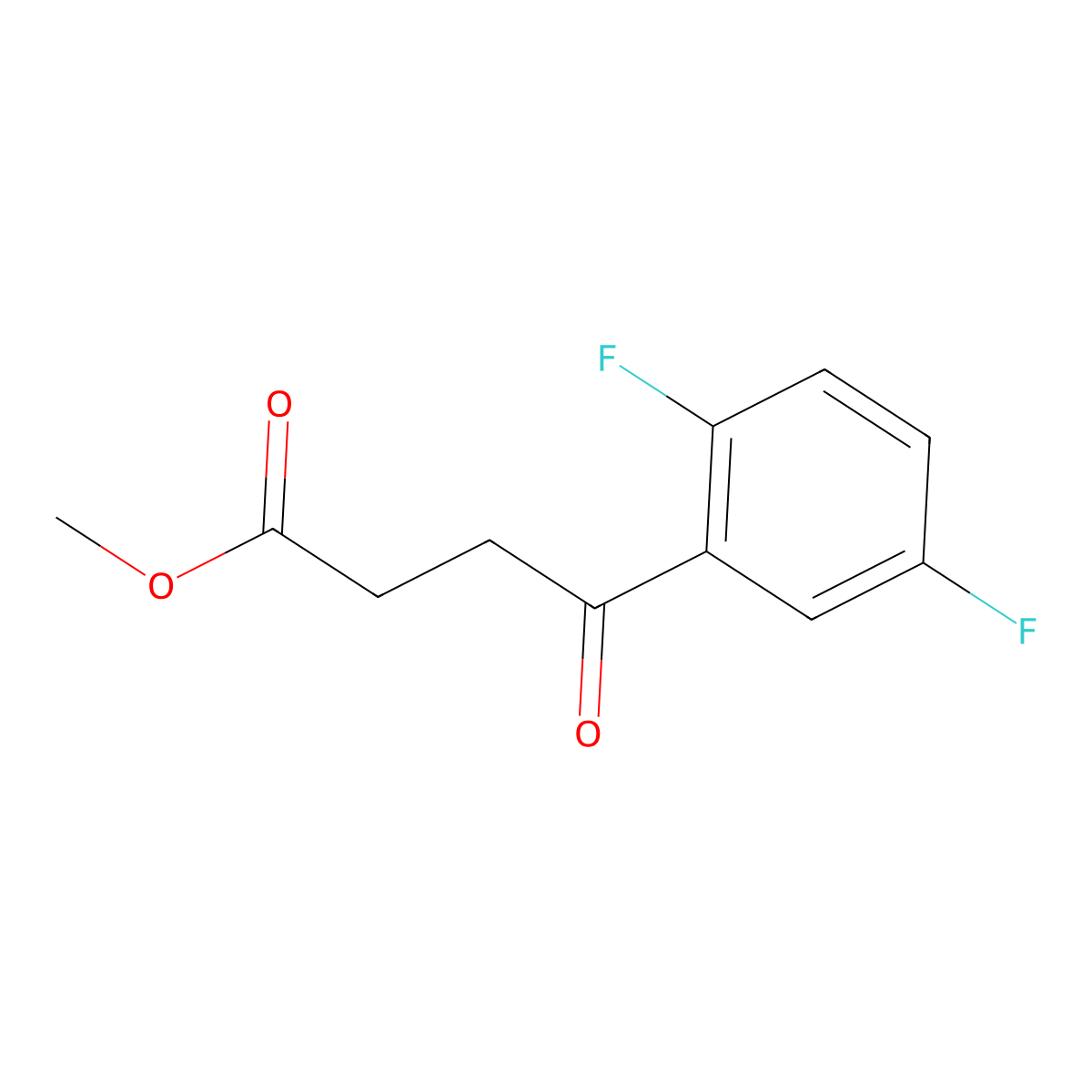 Methyl 4-(2,5-difluorophenyl)-4-oxobutanoate molecular structure, CAS 1248400-97-6
