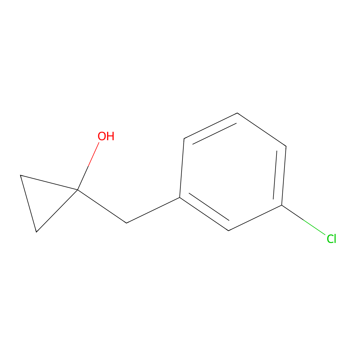1-(3-Chlorobenzyl)cyclopropan-1-ol molecular structure, CAS 1248401-56-0