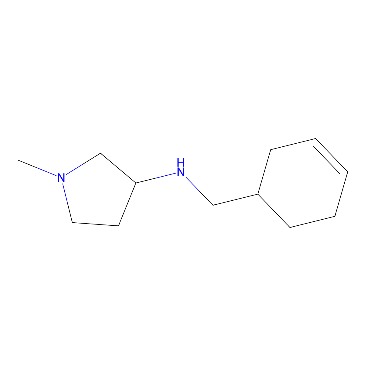 N-(cyclohex-3-en-1-ylmethyl)-1-methylpyrrolidin-3-amine molecular structure, CAS 1248402-48-3