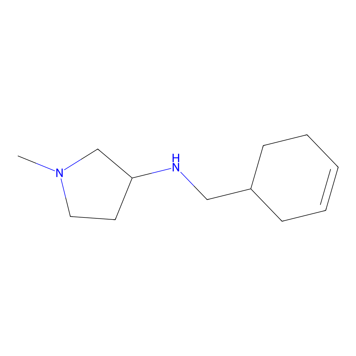 N-(cyclohex-3-en-1-ylmethyl)-1-methylpyrrolidin-3-amine molecular structure, CAS 1248402-48-3
