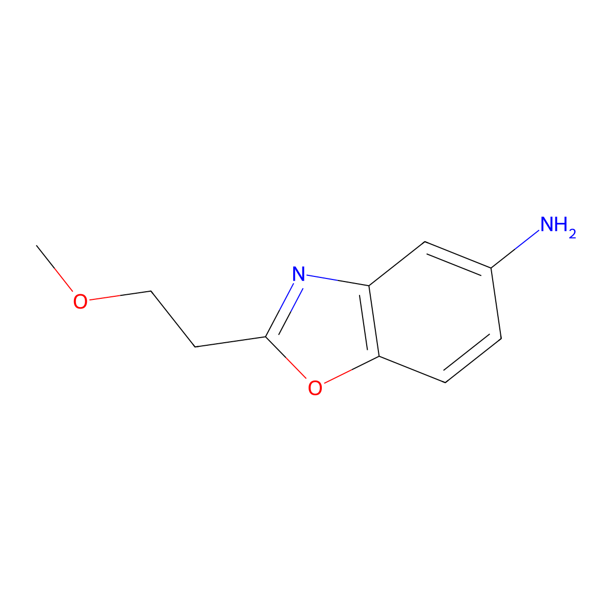 2-(2-Methoxyethyl)-1,3-benzoxazol-5-amine molecular structure, CAS 1248403-78-2