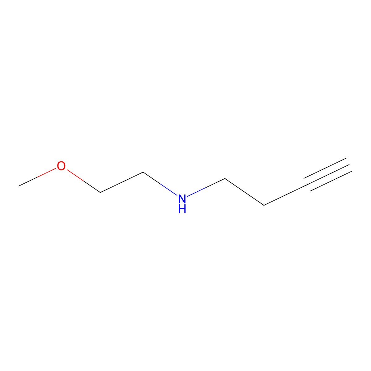 (But-3-yn-1-yl)(2-methoxyethyl)amine molecular structure, CAS 1248404-06-9
