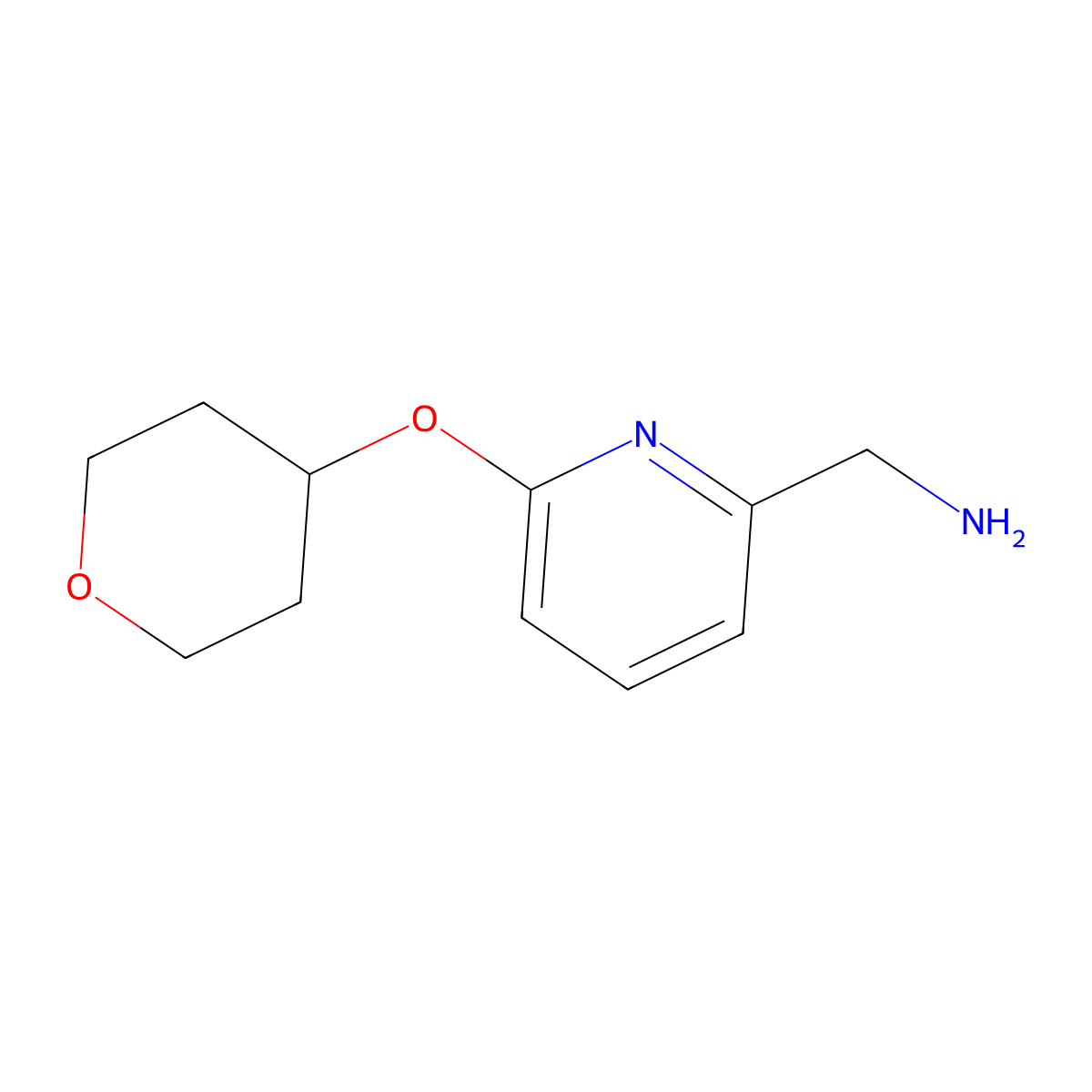 [6-(Oxan-4-yloxy)pyridin-2-yl]methanamine molecular structure, CAS 1248404-56-9