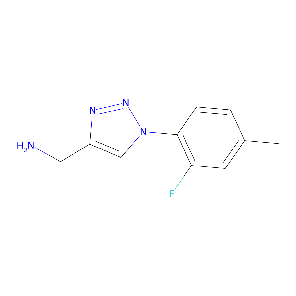 [1-(2-fluoro-4-methylphenyl)-1H-1,2,3-triazol-4-yl]methanamine molecular structure, CAS 1248406-10-1