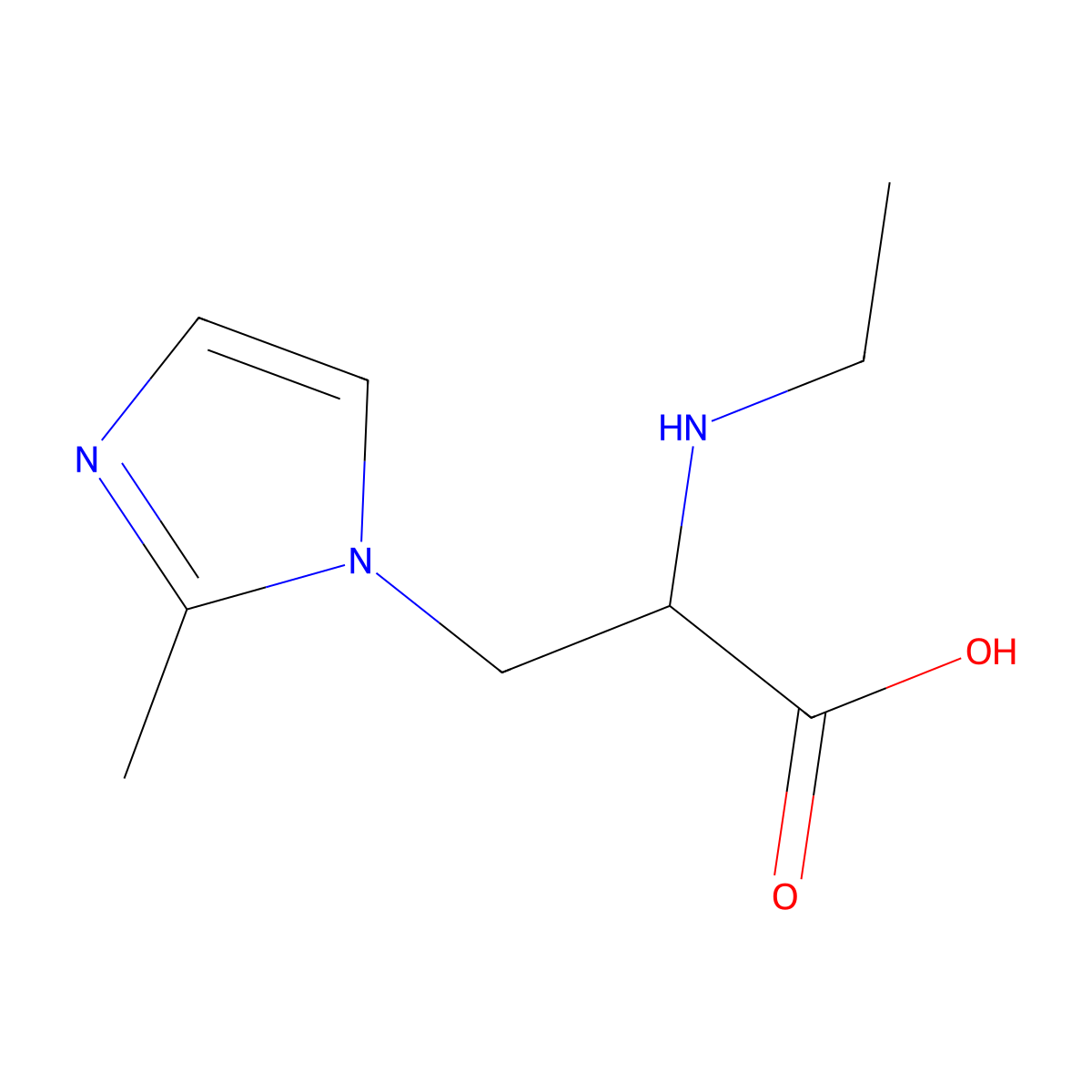 2-(Ethylamino)-3-(2-methyl-1h-imidazol-1-yl)propanoic acid molecular structure, CAS 1248408-68-5