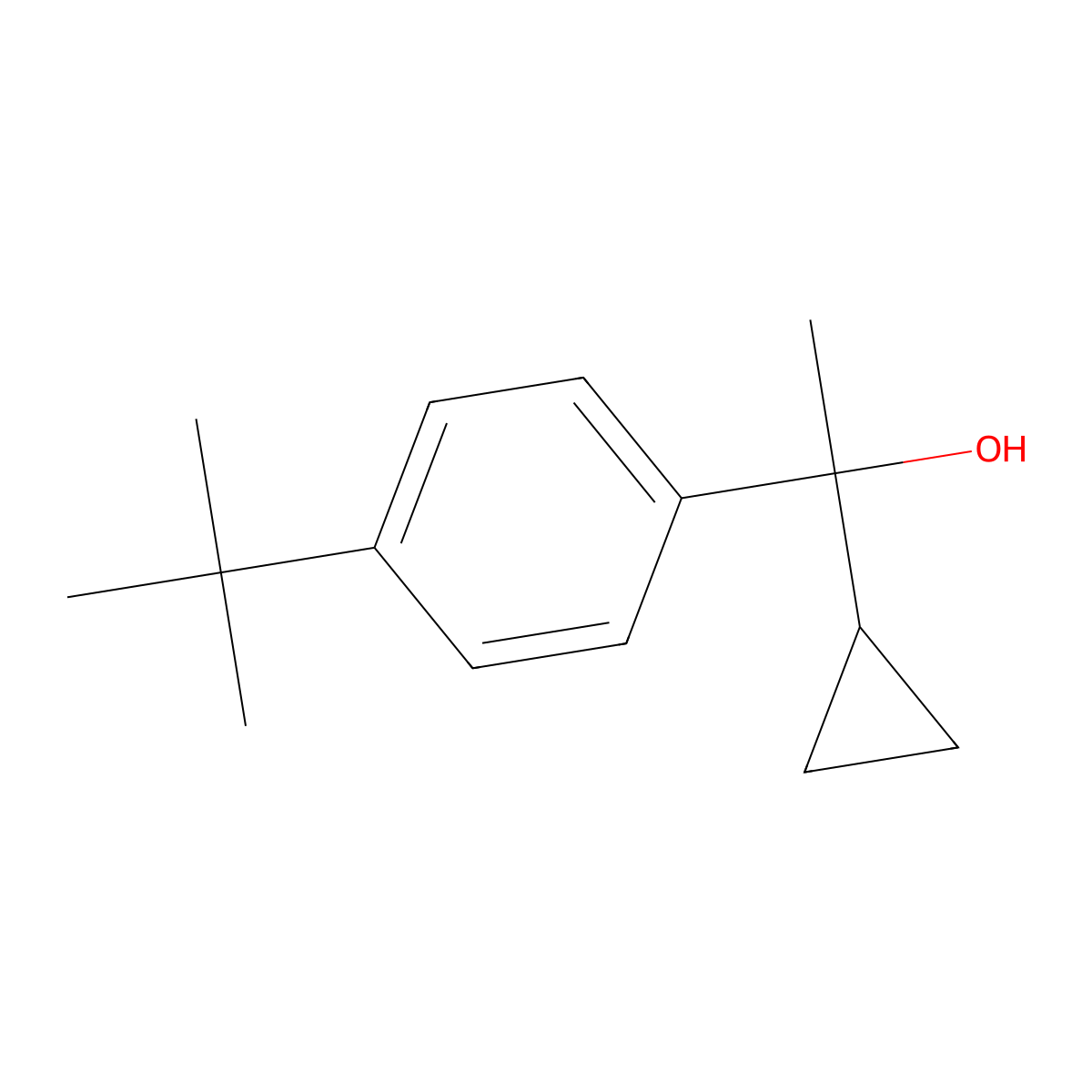1-(4-(tert-Butyl)phenyl)-1-cyclopropylethanol molecular structure, CAS 1248409-15-5